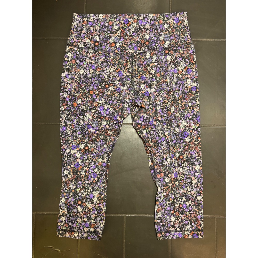 Lululemon Align High-Rise Crop 21 Inflorescence Multi Floral Leggings LW6BQXS 14 - Picture 3 of 4